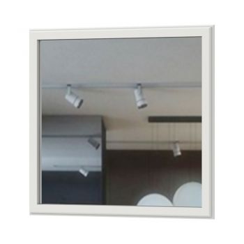 Oglinda decorativa cu rama din pal si MDF, Evergreen OG/EG Small Ivoir Mat / Pin Polar, l98xH82 cm