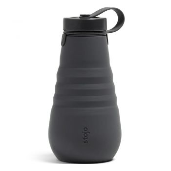 Sticlă pliabilă Stojo Bottle Carbon, 590 ml, gri antracit