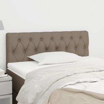 vidaXL Tăblie de pat, gri taupe, 100x7x78/88 cm, textil