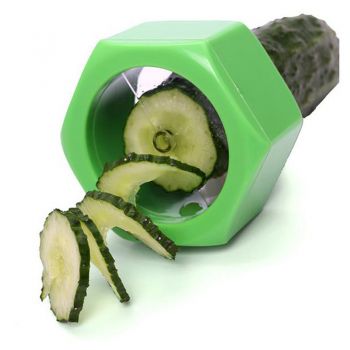 Ascutitoare rotunda pentru legume, metal si plastic, 7 cm verde