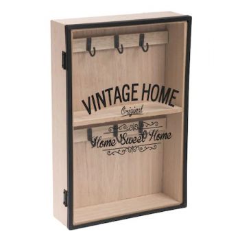Cutie din lemn pentru chei, Vintage Home, 20x30x6 cm