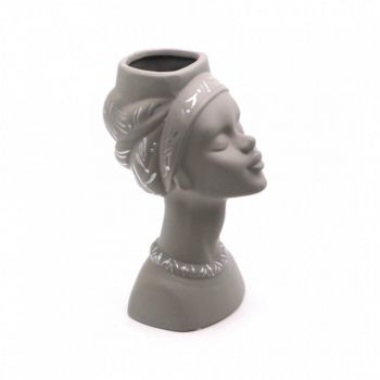 Vaza-masca ghiveci ceramic, Africana