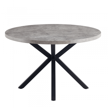 Masa de luat masa, gri carbon / negru, diametru 120 cm, MEDOR