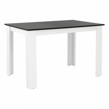 Masa dining, alb/negru, 120x80 cm, KRAZ