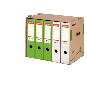 Cutie arhivare carton reciclat si reciclabil pentru bibliorafturi A4 100 x 327 x 233 mm kraft Esselte Standard Vivida ieftina