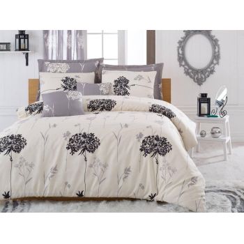 Lenjerie de pat pentru o persoana, Eponj Home, Efil 143EPJ01451, 2 piese, amestec bumbac, multicolor ieftina