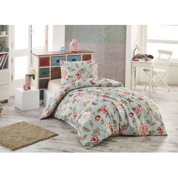 Lenjerie de pat pentru o persoana, Eponj Home, Sandiego 143EPJ01240, 2 piese, amestec bumbac, multicolor