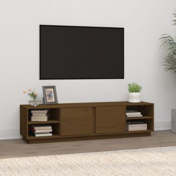 vidaXL Comodă TV, maro miere, 156x40x40 cm, lemn masiv de pin