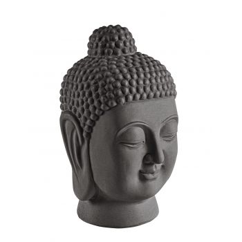 Decoratiune Pattaya Buddha Head, Bizzotto, 22.5x21x35.5 cm, antracit