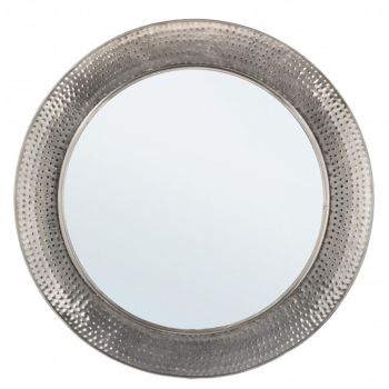 Oglinda decorativa, Adara Nickel, Bizzotto, 80 cm, otel ieftina