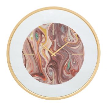 Ceas de perete Mirror Mix, Mauro Ferretti, 60 cm, fier, multicolor