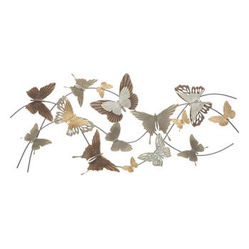 Decoratiune de perete 3D Butterfly Smart, Mauro Ferretti, 62.5x40 cm, fier, multicolor
