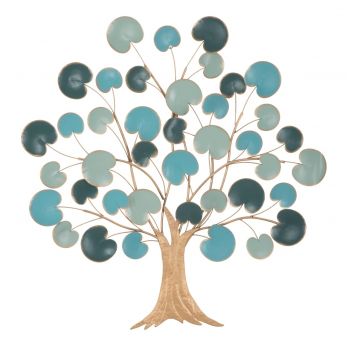 Decoratiune de perete Apple, Mauro Ferretti, 89x90 cm, fier, albastru