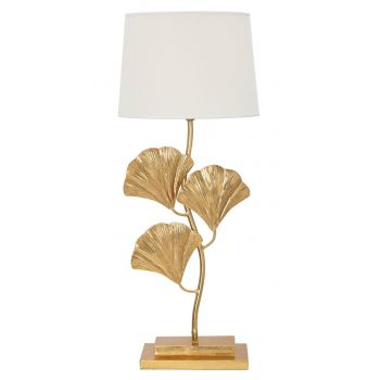 Lampa de masa Glamy, Mauro Ferretti, 1 x E27, 40W, fier/poliester, auriu/alb ieftina