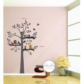 Raft de prete cu sticker Tree, Mauro Ferretti, 90x150 cm, plastic
