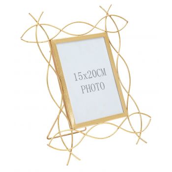 Rama foto Glam x, Mauro Ferretti, 15x20 cm, fier, auriu