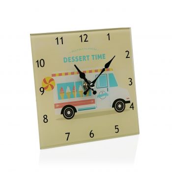 Ceas de masa Dessert Time, Versa, 15x4x15 cm, sticla ieftin