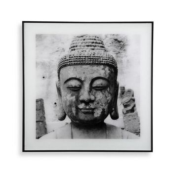Tablou decorativ din sticla Old Buddha, Versa, 50x50 cm