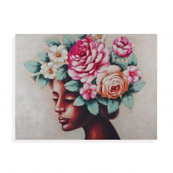 Tablou decorativ Woman With Flowers 2, Versa, 90x120 cm, canvas
