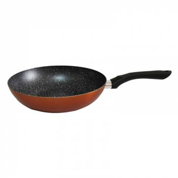 Tigaie wok, marmorata, Bohmann BH6014-26, Aluminiu, 26x7cm, Compatibil cu inductie