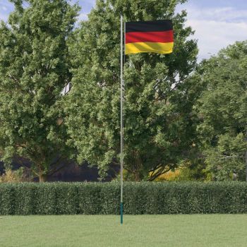 vidaXL Steag Germania și stâlp din aluminiu, 6,23 m