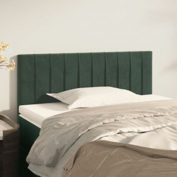 vidaXL Tăblie de pat, verde închis, 80x5x78/88 cm, catifea
