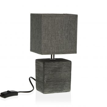 Lampa de masa Cubo, Versa, Ø 13 x 32 cm, 1 x E14, 40W, ceramica, negru