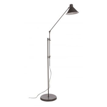 Lampadar Essential, Bizzotto, 75 x 35 x 195 cm, E14, 1 x 40W, metal, gri