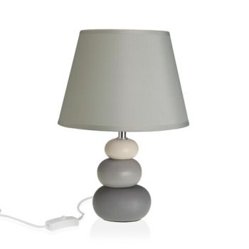 Lampa de masa Serenity, Versa, 22.5 x 32 cm, 1 x E14, 25W, ceramica, gri