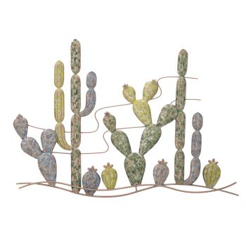 Decoratiune de perete Cactus -B, Mauro Ferretti, 90x64 cm, fier, multicolor