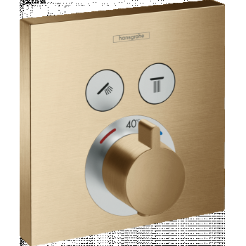 Baterie dus incastrata termostatata culoare bronz periat Hansgrohe ShowerSelect 15763140