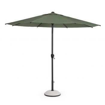 Umbrela pentru gradina / terasa Rio, Bizzotto, Ø 300 cm, stalp Ø 48 mm, otel/poliester, verde oliv