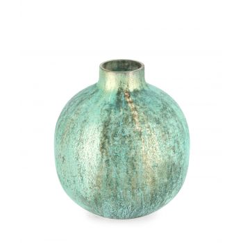 Vaza Tapi, Bizzotto, Ø 16 x 19 cm, sticla, handmade, turcoaz ieftina