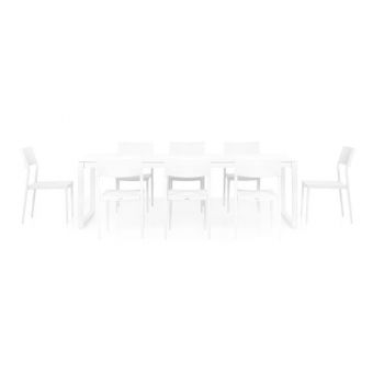 Set mobilier BELLUNO/SORIA terasa si gradina, 8 scaune si masa