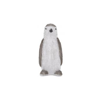 Figurina pinguin de Craciun cu LED 30cm acril interior/exterior