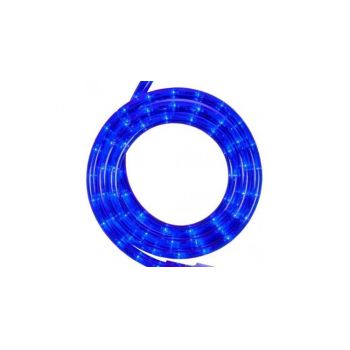 Furtun luminos rola LED albastru 20m trei fire