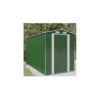 Magazie gradina de gradina, verde, 192x357x223 cm, otel zincat