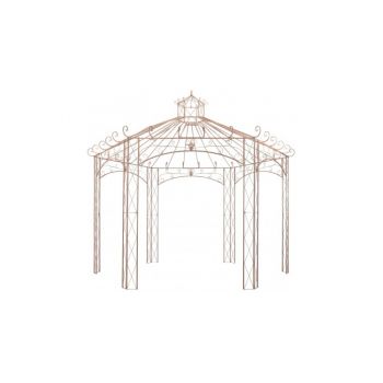 Pavilion de gradina, maro antichizat, 4 m, fier