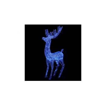 Ren de Craciun, albastru, 250 LED-uri, 180 cm, acril