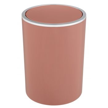 Cos de gunoi cu capac batant, Wenko, Inca, 5 L, 18.5 x 25.5 x 18.5 cm, plastic, roz ieftin