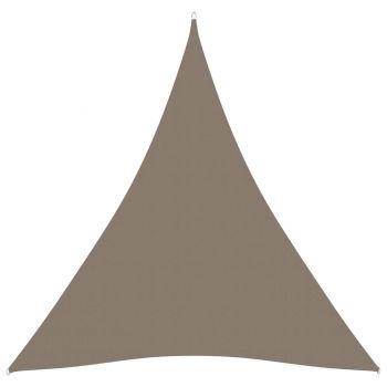 vidaXL Parasolar, gri taupe, 3x3x3 m, țesătură oxford, triunghiular