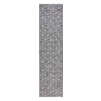 Covor de exterior gri tip traversă 230x60 cm Napoli - Flair Rugs
