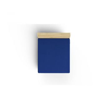 Cearceaf albastru din bumbac cu elastic 140x190 cm - Mijolnir