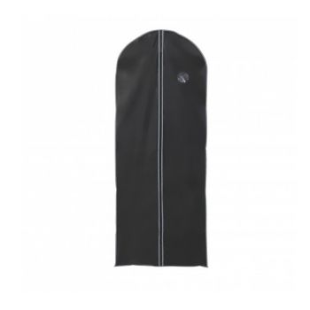 Husa haine neagra, cu fereastra - 150x60 cm