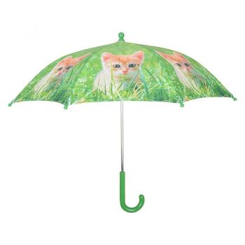 Umbrela pentru copii Kittens Portocaliu / Verde, Ø71xH58 cm