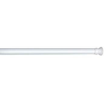 Bara extensibila pentru perdeaua de dus, Wenko, Strong White, 110 - 185 cm, 2 cm Ø, aluminiu, alb