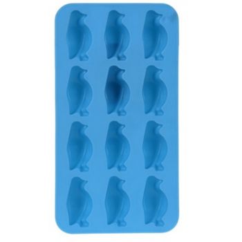 Forme pentru gheata Penguin, 19.5x10.5x1.5 cm, silicon, albastru