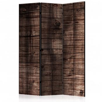 Paravan Dark Brown Boards [Room Dividers] 135 cm x 172 cm