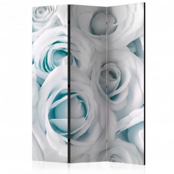 Paravan Satin Rose (Turquoise) [Room Dividers] 135 cm x 172 cm