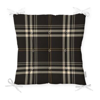 Pernă pentru scaun Minimalist Cushion Covers Flannel Black, 40 x 40 cm